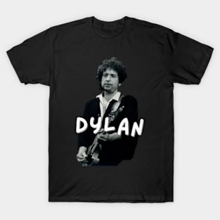 bob dylan portrait quotes art 90s style retro vintage 80s T-Shirt